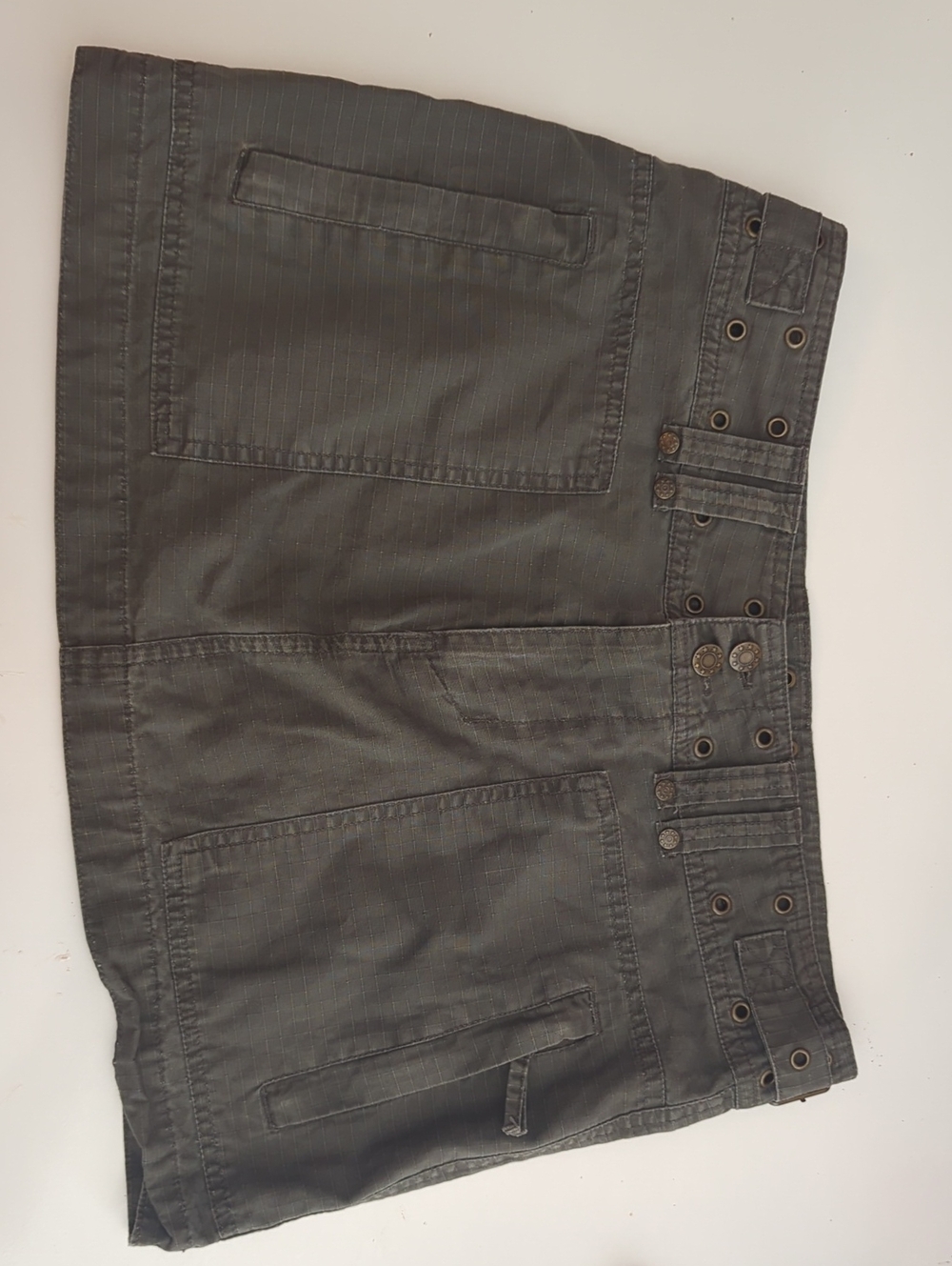 Y2K Garage Olive Utility Mini Skirt